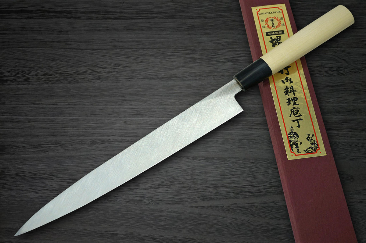 Sakai Takayuki Kasumitogi Buffalo Tsuba Japanese Chef's Yanagiba(Sashimi) 330mm 
