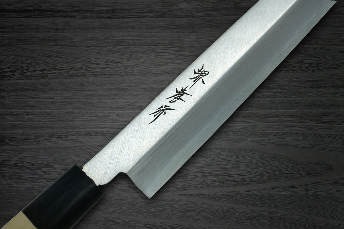 堺孝行Kasumitogi 水牛镡日本厨师用Fuguhiki（生鱼片） 300mm |日本刀
