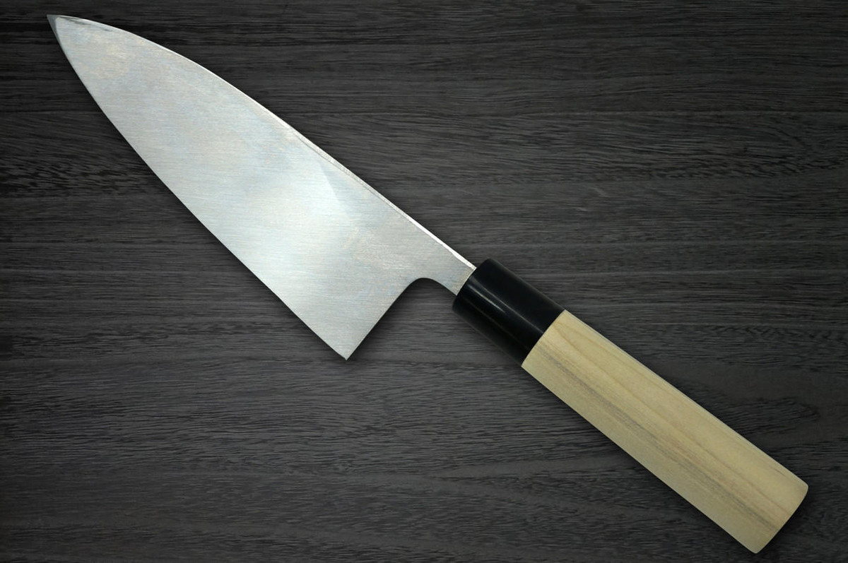 Sakai Takayuki Kasumitogi Buffalo Tsuba Japanese Chef's Deba Knife 195mm 