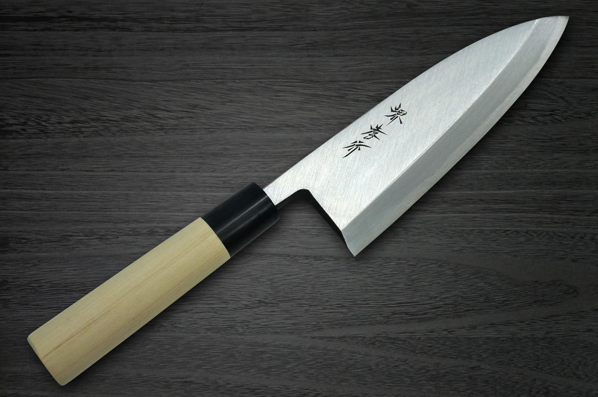 Sakai Takayuki Kasumitogi Buffalo Tsuba Japanese Chef's Deba Knife 195mm 