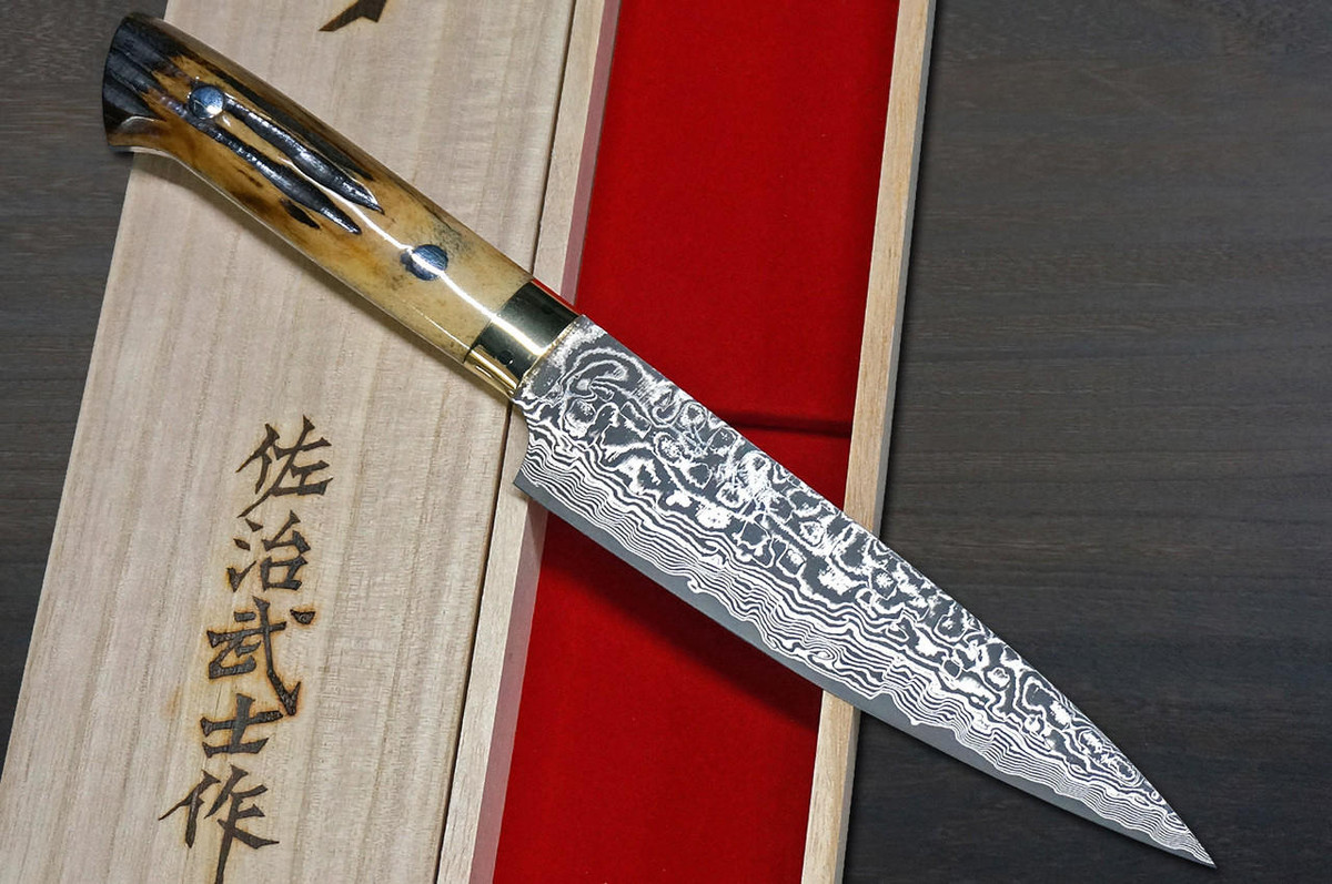 Takeshi Saji R2(SG2) Black Damascus DHM Japanese Chef's Petty