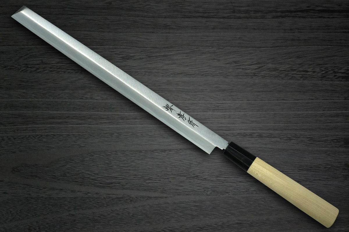 [Left Handed] Sakai Takayuki Kasumitogi Buffalo Tsuba Japanese Chef's Takohiki(Sashimi) 210mm 