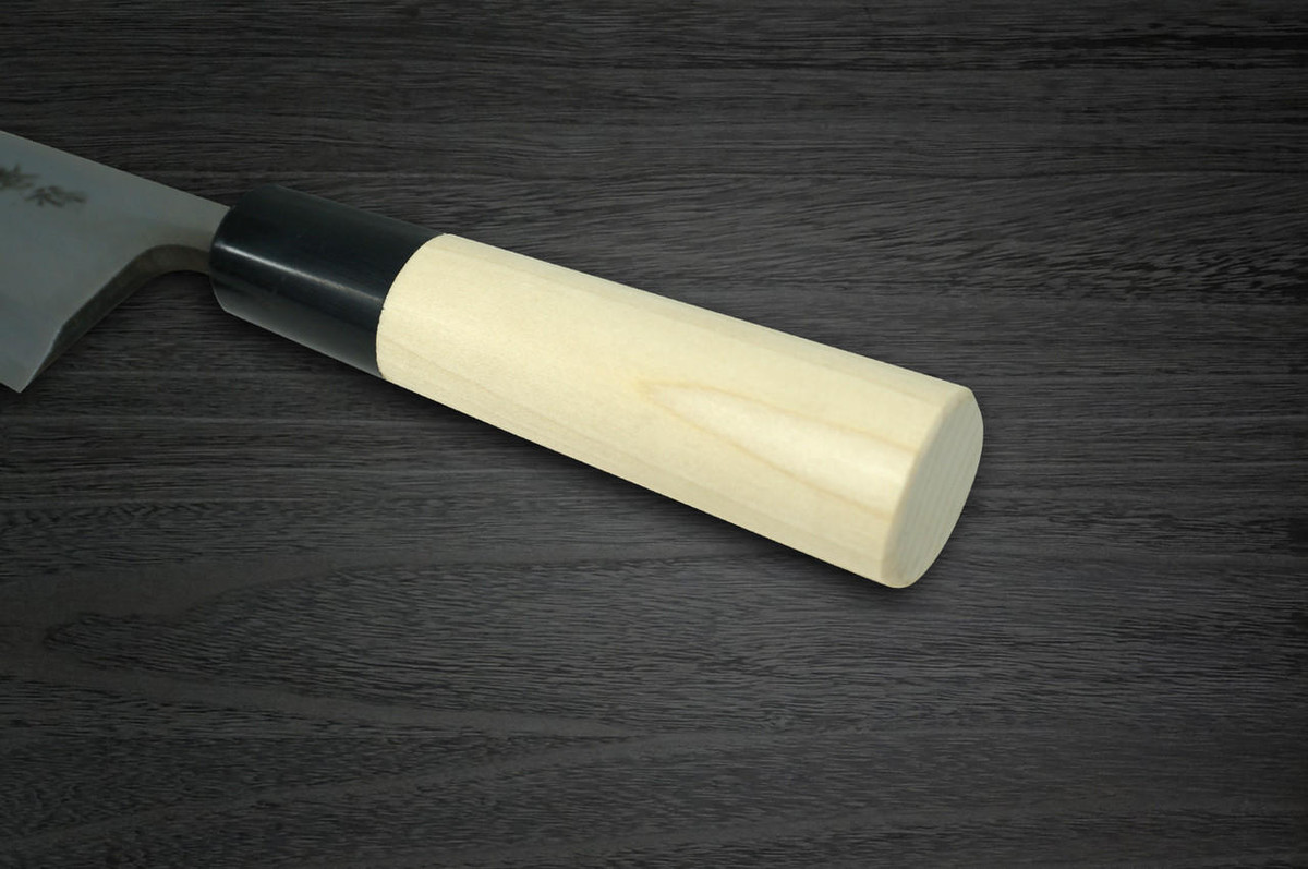 [Left Handed] Sakai Takayuki Kasumitogi Buffalo Tsuba Japanese Chef's Deba Knife 225mm 