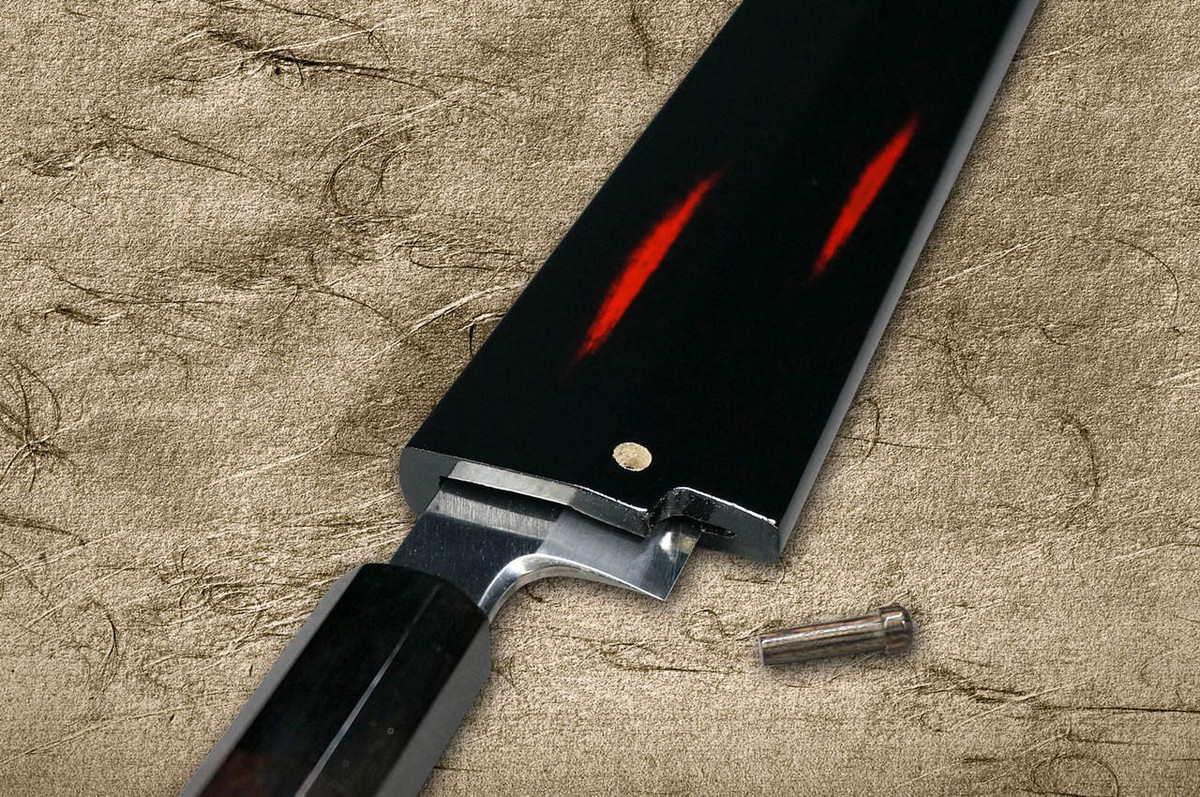 Shikisai Lacquered Saya Sheath [with Ebony Pin] [Akebono] for 300mm Yanagiba(Sashimi) 