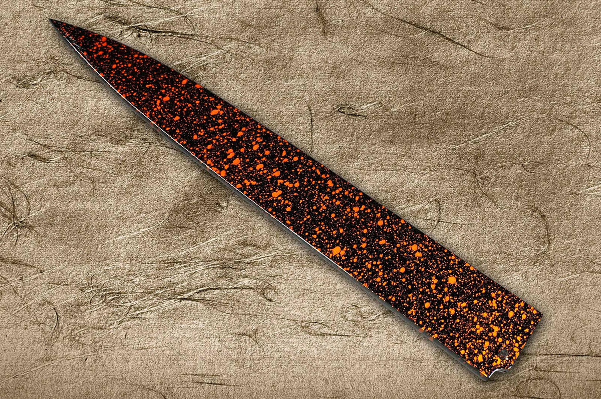 Shikisai Lacquered Saya Sheath [with Ebony Pin] [Kincha] for 210mm Yanagiba(Sashimi) 