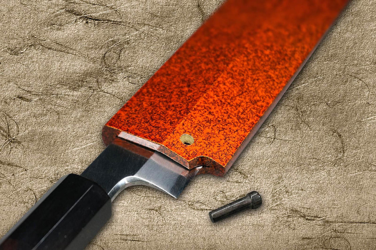 Shikisai Lacquered Saya Sheath [with Ebony Pin] [Hikari] for 210mm Yanagiba(Sashimi) 