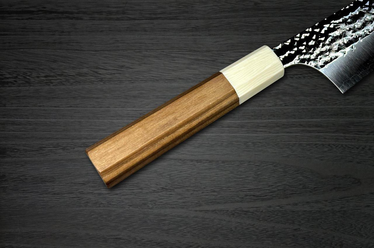 Yu Kurosaki R2(SG2) Hammered SENKO-EI WA WN8W Japanese Chef's Gyuto Knife 270mm with Wood-Grain Ring Walnut Handle 
