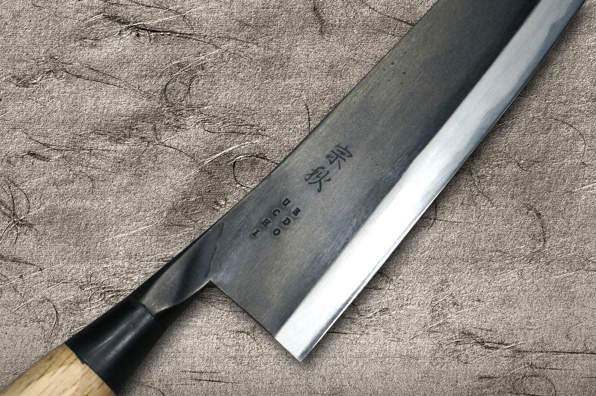 Muneaki EDOUCHI White Steel Kurouchi Japanese Chef's Gyuto Knife 165mm with WhiteOak Handle 