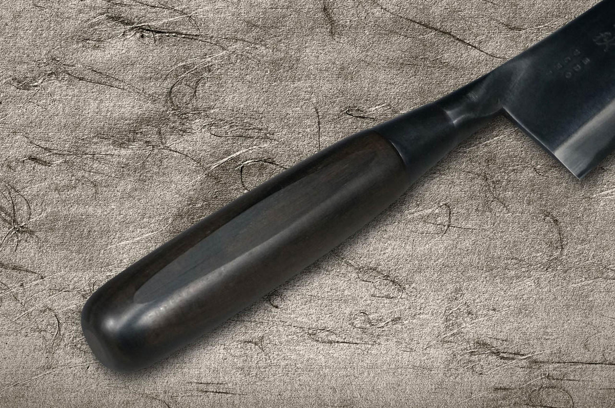 Muneaki EDOUCHI White Steel Kurouchi Japanese Chef's Gyuto Knife 165mm with Ebony Handle 