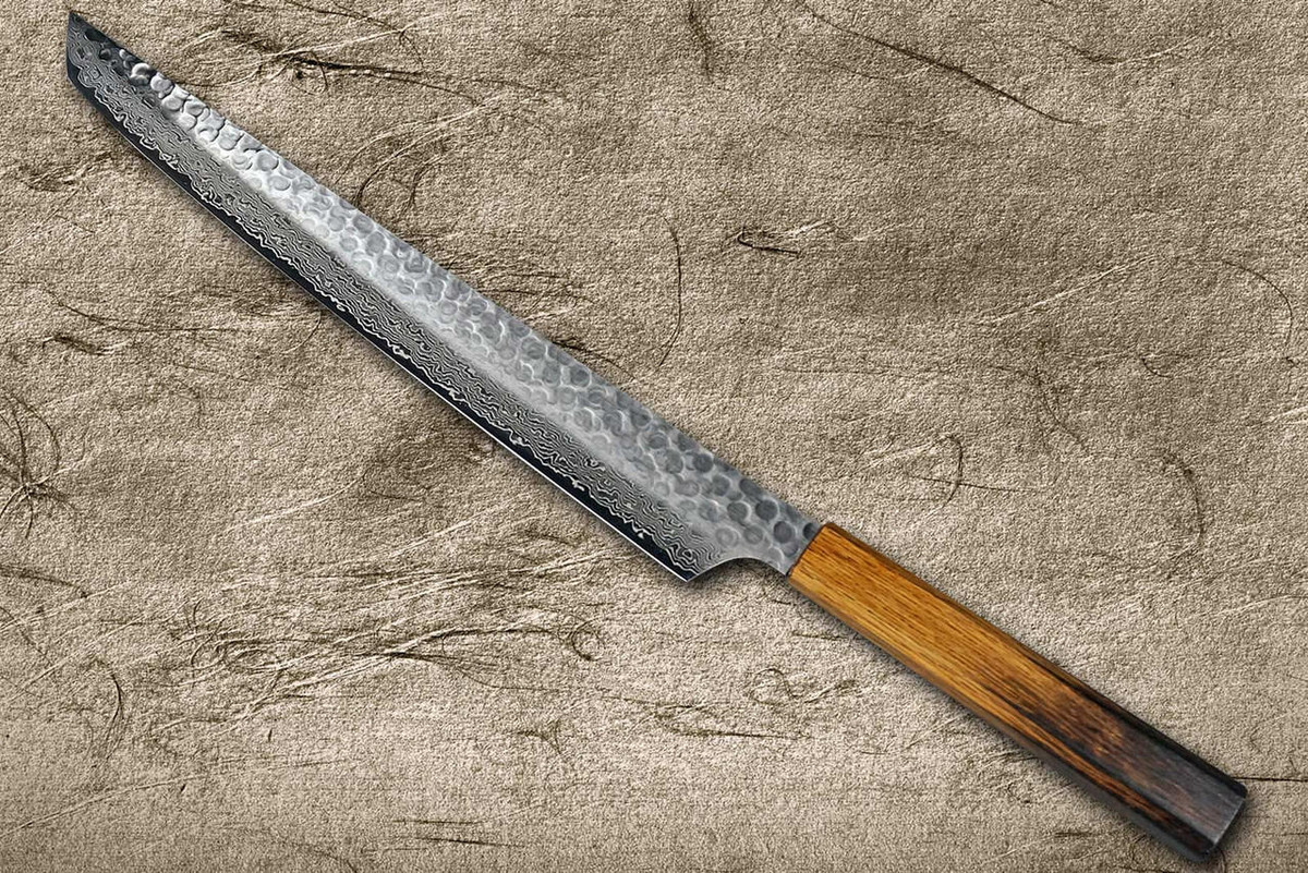 Sakai Takayuki 45-Layer Damascus Urushi Japanese Chef's Sakimaru-Yanagiba(Sashimi) 300mm 
