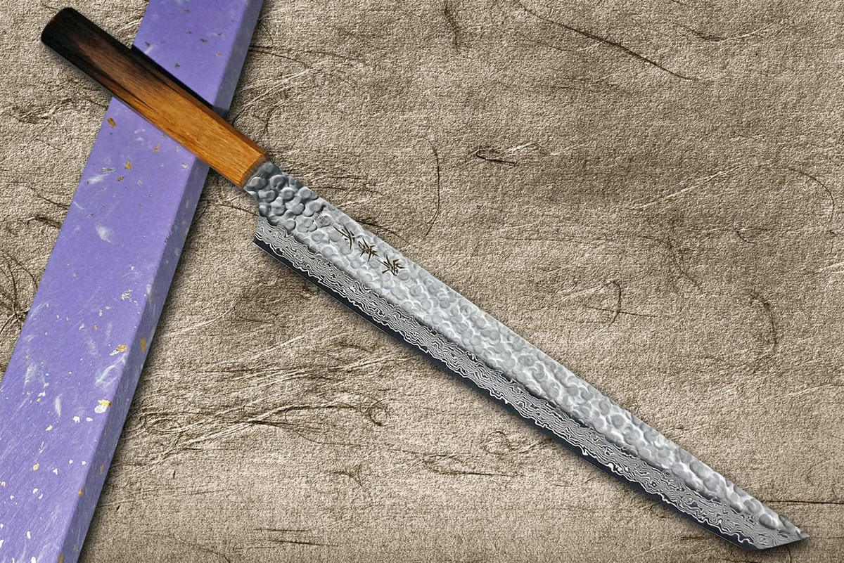 Sakai Takayuki 45-Layer Damascus Urushi Japanese Chef's Sakimaru-Yanagiba(Sashimi) 300mm 