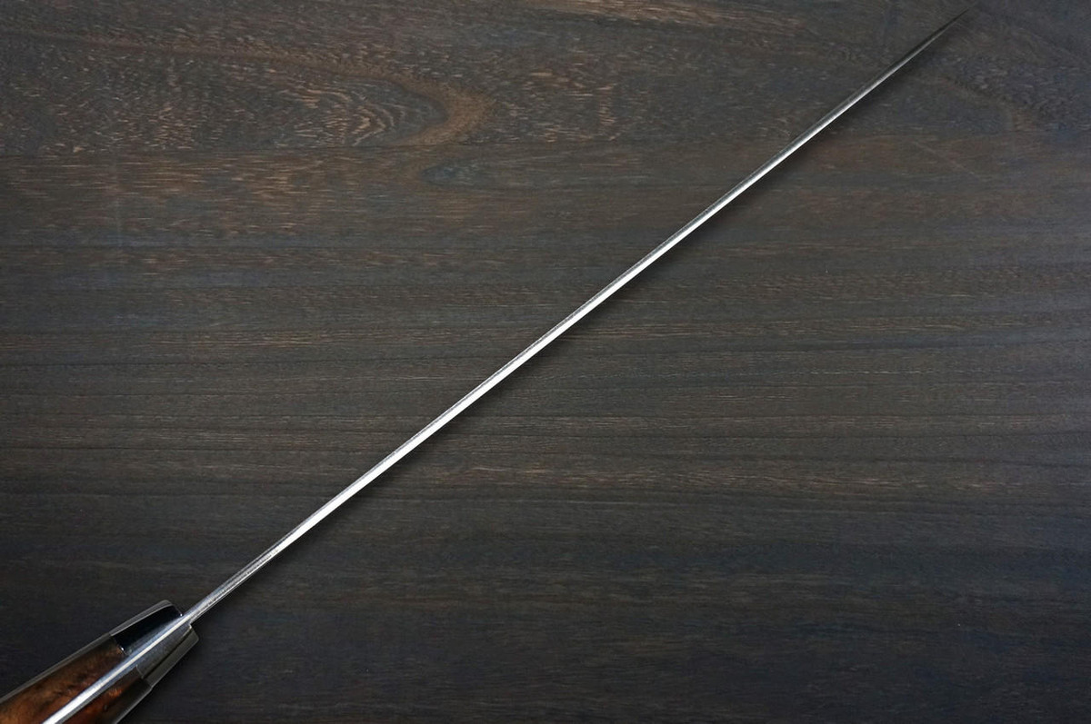 Takeshi Saji SRS13 Mirror Hammered NNM Japanese Chef's Gyuto Knife 240mm with Karin Lump Handle Nomura Special 