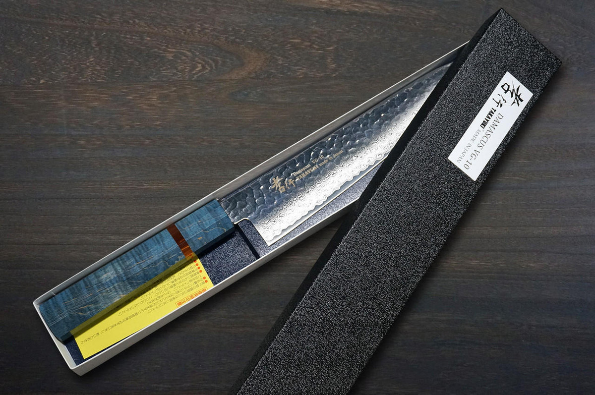 Sakai Takayuki 33-Layer VG10 Damascus STW Chef's Gyuto Knife 210mm with Stabilized Hybrid Wood Handle [AI] 