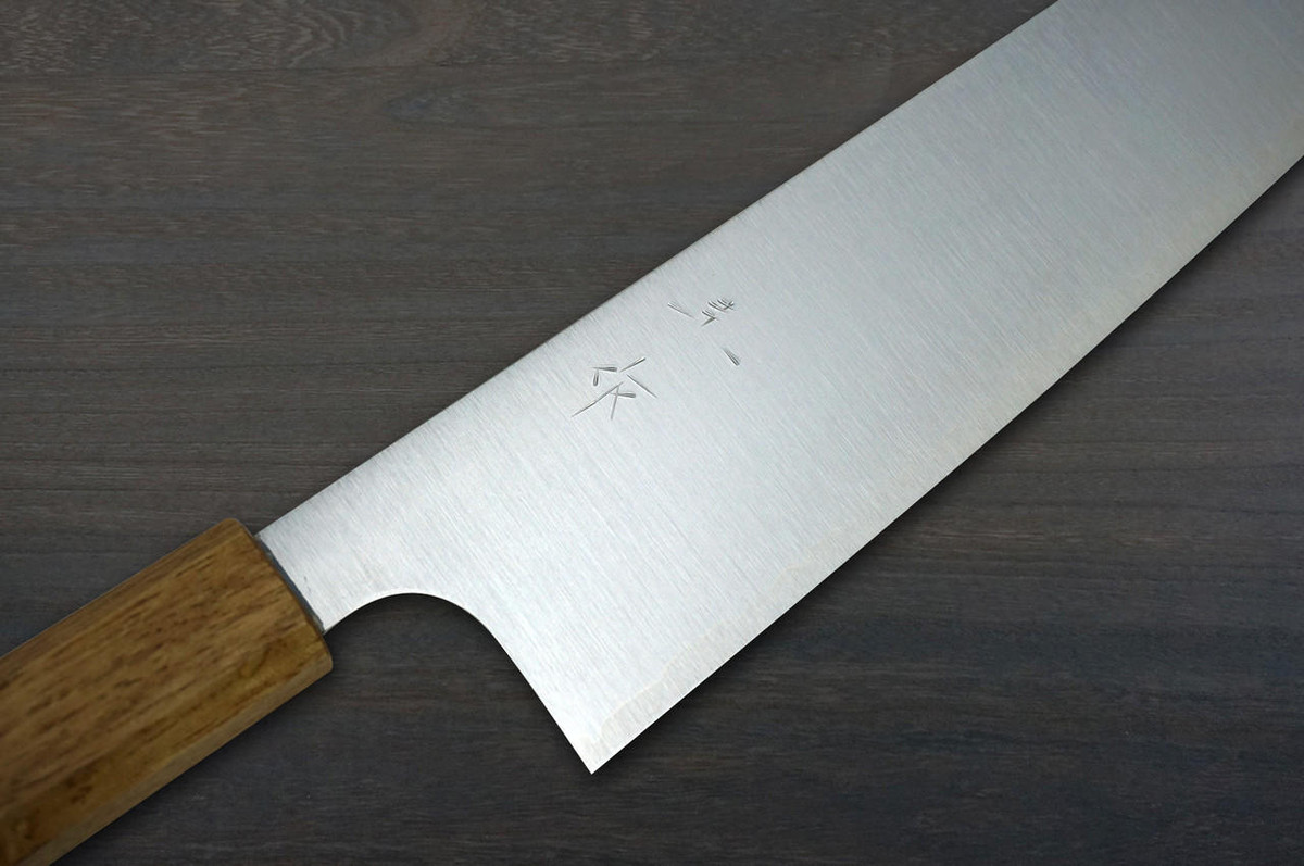 Kei Kobayashi R2 Special Finished OK8BYW Japanese Chef's Gyuto Knife 210mm with Urushi Lacquered Oak Handle 