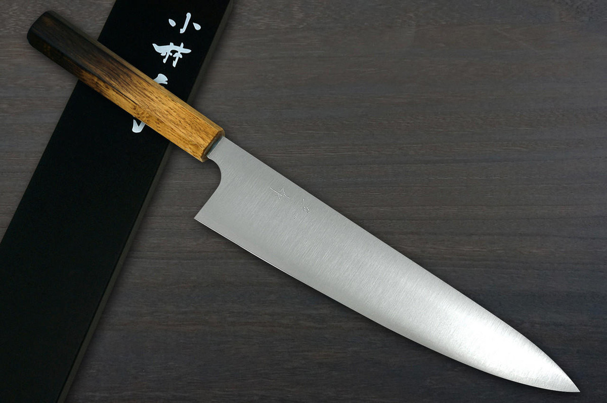 Kei Kobayashi R2 Special Finished OK8BYW Japanese Chef's Gyuto Knife 210mm with Urushi Lacquered Oak Handle 