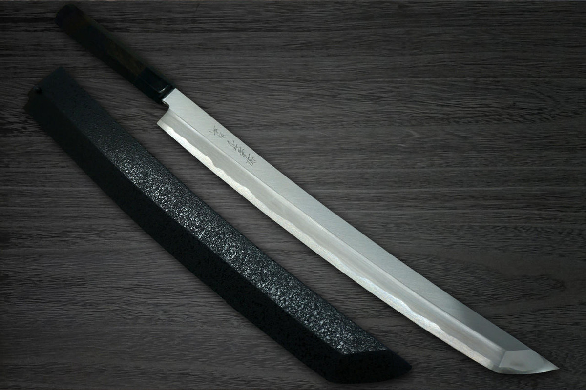 Sakai Takayuki Byakko White Tiger (White 1 steel) Japanese Chef's Sakimaru-Takohiki Zangetsu(Sashimi) 330mm 