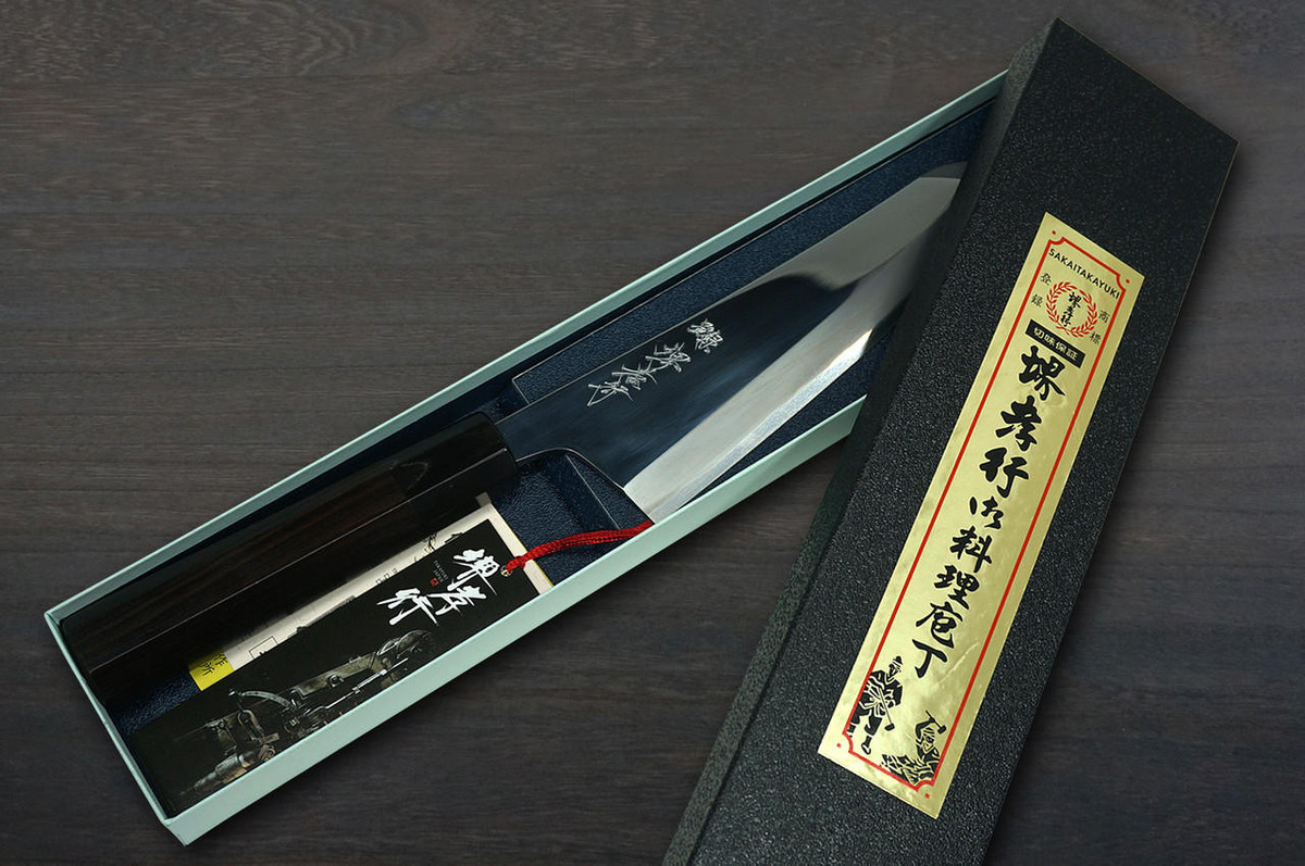 Sakai Takayuki Hienn (Aogami 2 steel) Japanese Chef's Kengata-Deba 180mm 