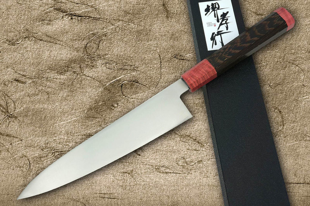 Sakai Takayuki JEWEL VG1 Japanese Chef's Gyuto Knife 210mm Double Ring Wenge Handle [Ruby] 