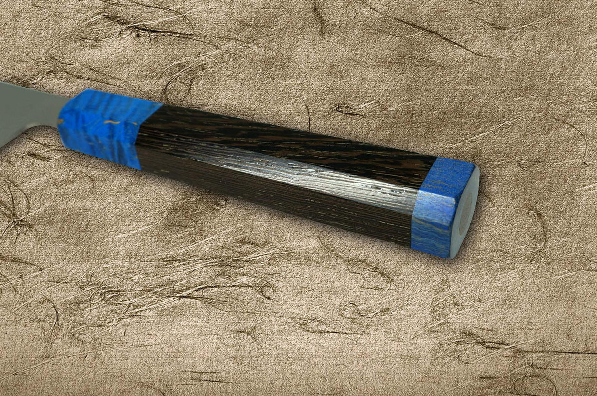 Sakai Takayuki JEWEL VG1 Japanese Chef's Santoku Knife 180mm Double Ring Wenge Handle [Sapphire] 