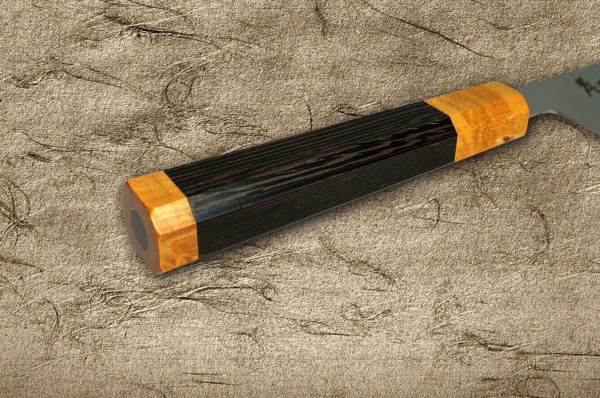 Sakai Takayuki JEWEL VG1 Japanese Chef's Santoku Knife 180mm Double Ring Wenge Handle [Topaz] 