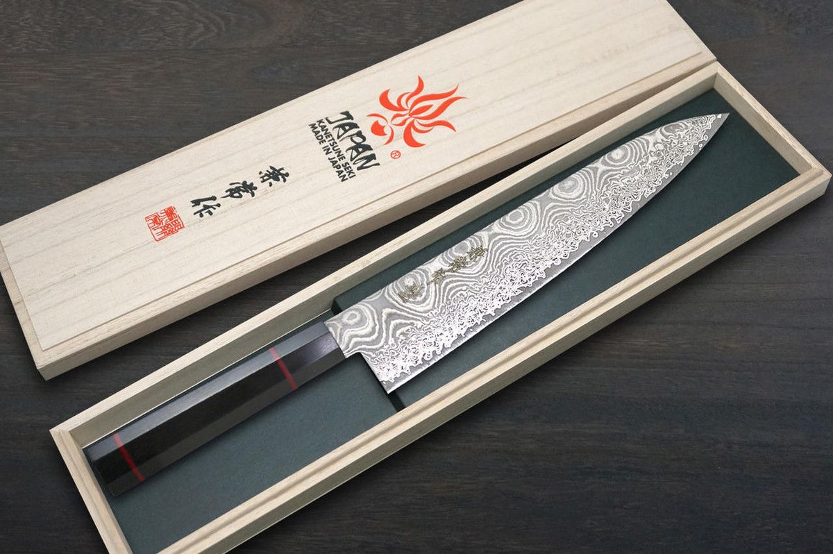 Kanetsune 101-Layer Damascus NAMISHIBUKI Japanese Chef's Gyuto