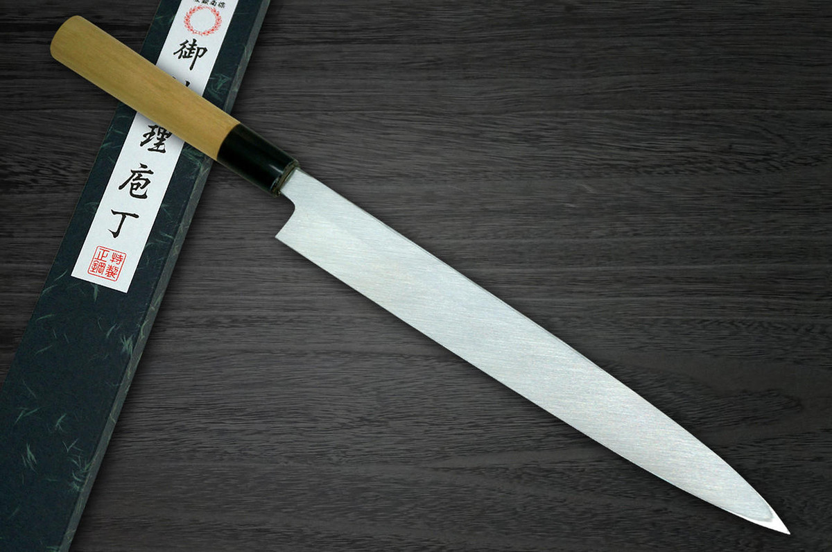[Left Handed] Yoshihiro White No.2 Supreme Jousaku JCHC Japanese Chef's Yanagiba(Sashimi) 270mm with Magnolia Wood Handle 