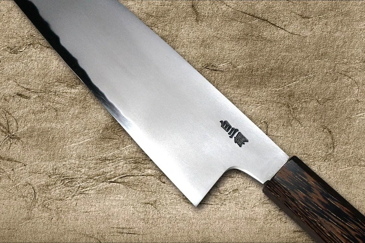 堺孝行 SANPOU 型号 TETSU (白纸2号钢) 日本厨师 Gyuto 刀 210mm 配乌木手柄