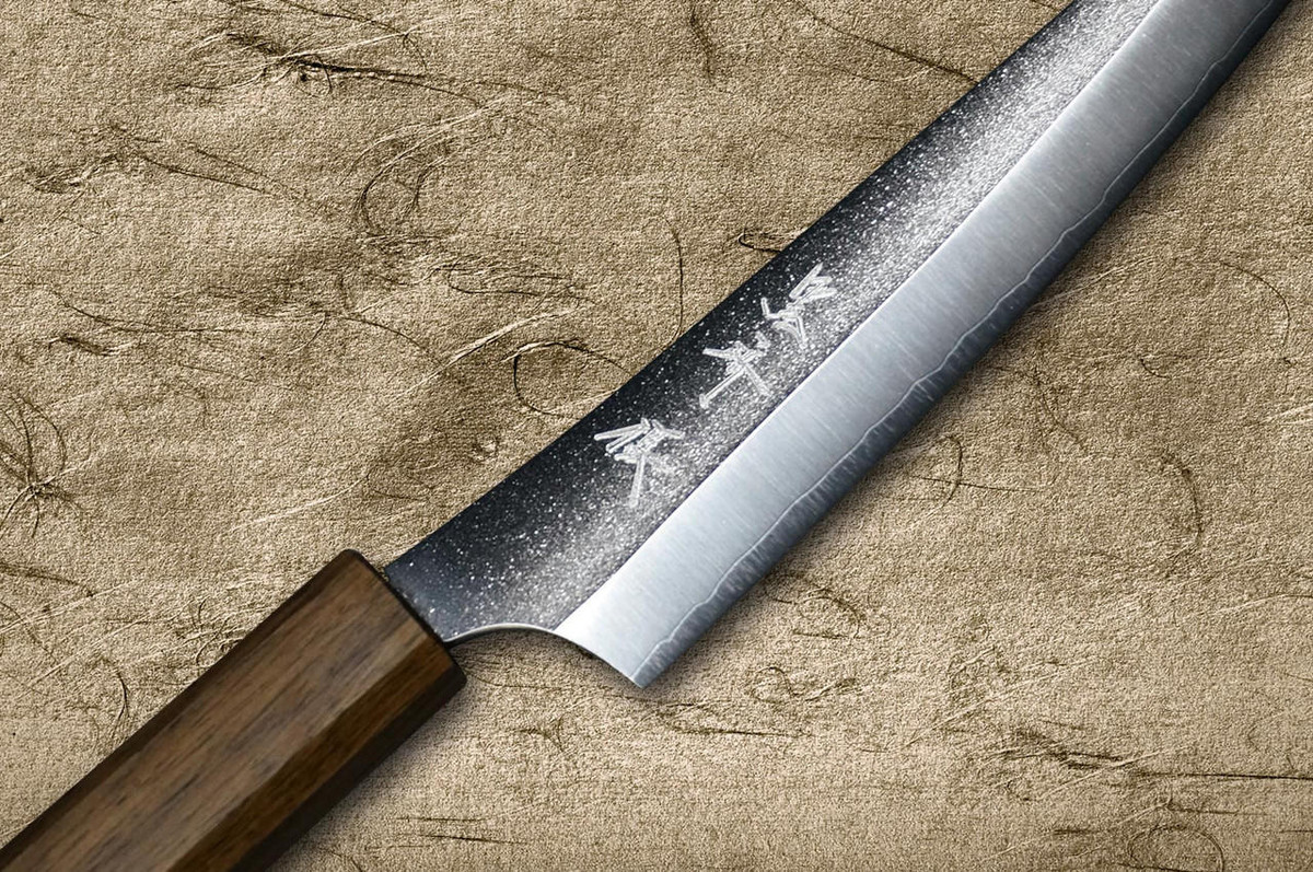 Yu Kurosaki VG-XEOS NEW GEKKO WA OK8M Japanese Chef's Petty Knife(Utility) 130mm with Urushi Lacquered Oak Handle 