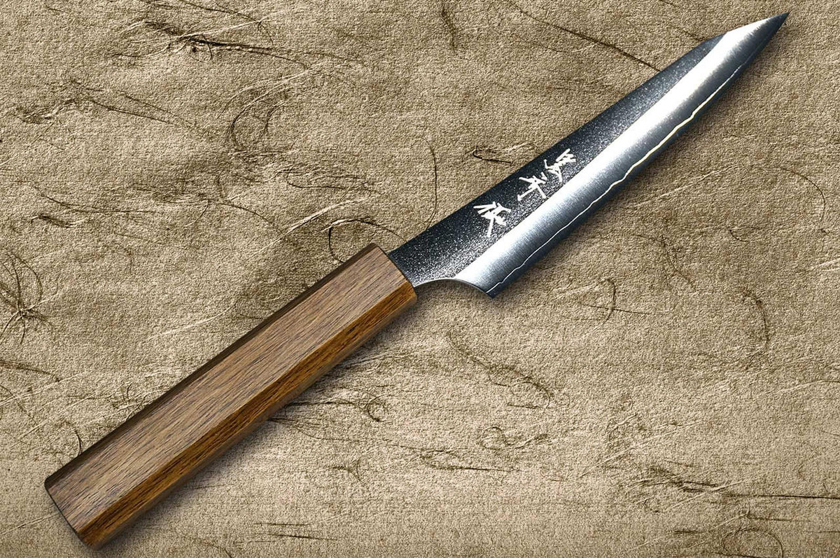 Yu Kurosaki VG-XEOS NEW GEKKO WA OK8M Japanese Chef's Petty Knife(Utility) 130mm with Urushi Lacquered Oak Handle 