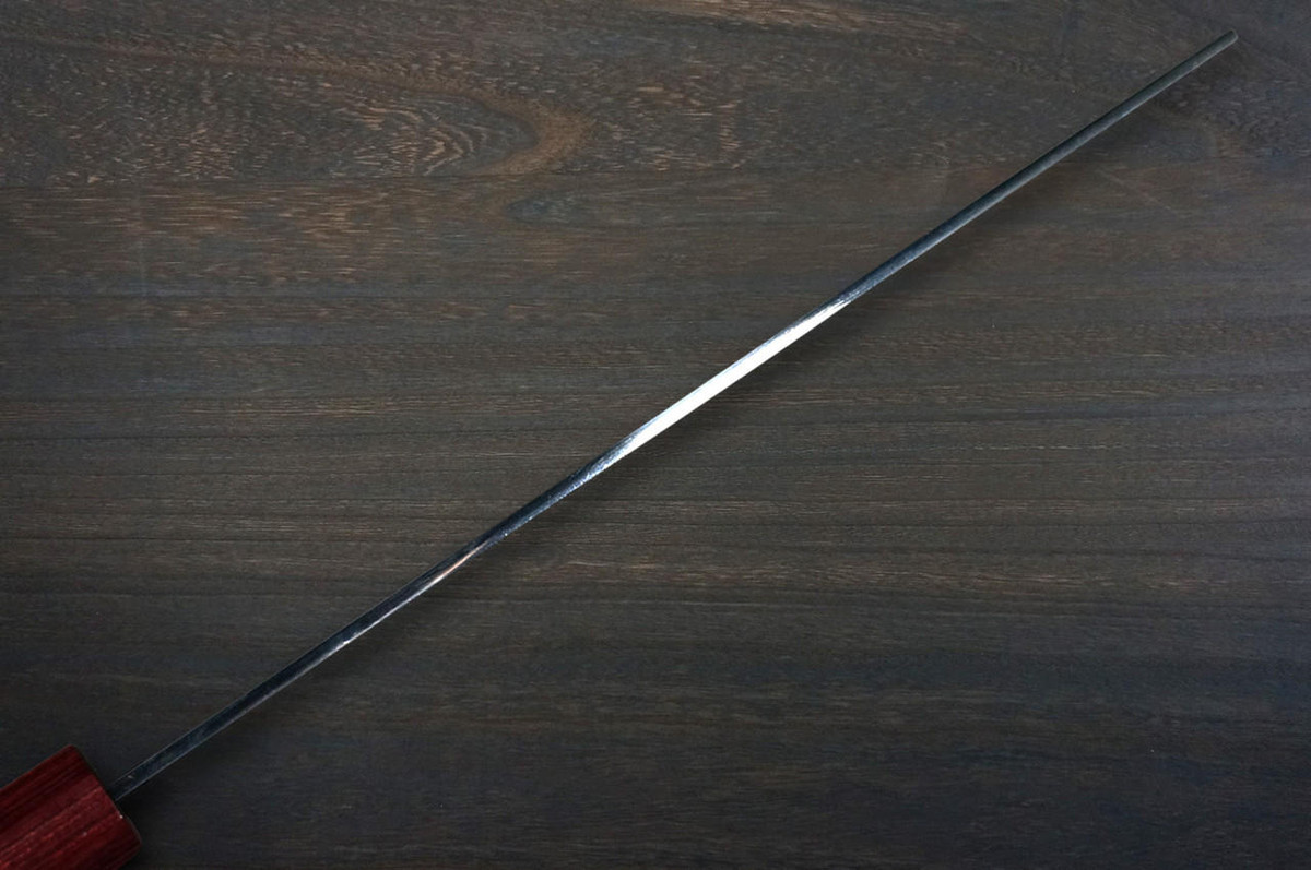 Keiichi Fujii AUS10 Nickel Damascus RS8R Japanese Chef's Nakiri(Vegetable) 170mm with Urushi Lacquered Oak Handle 