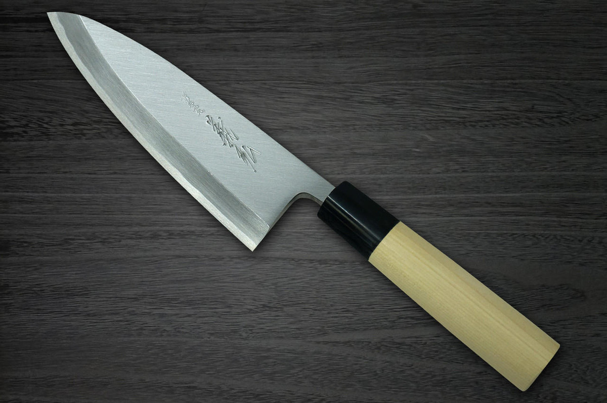 [Left Handed] Yoshihiro White No.2 Supreme Jousaku JCHC Japanese Chef's Deba Knife 150mm with Magnolia Wood Handle 
