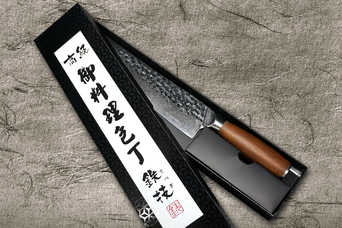 Tetsugi High-Carbon Molybdenum Stainless Hammered Japanese Chef's Bunka Knife 190mm 