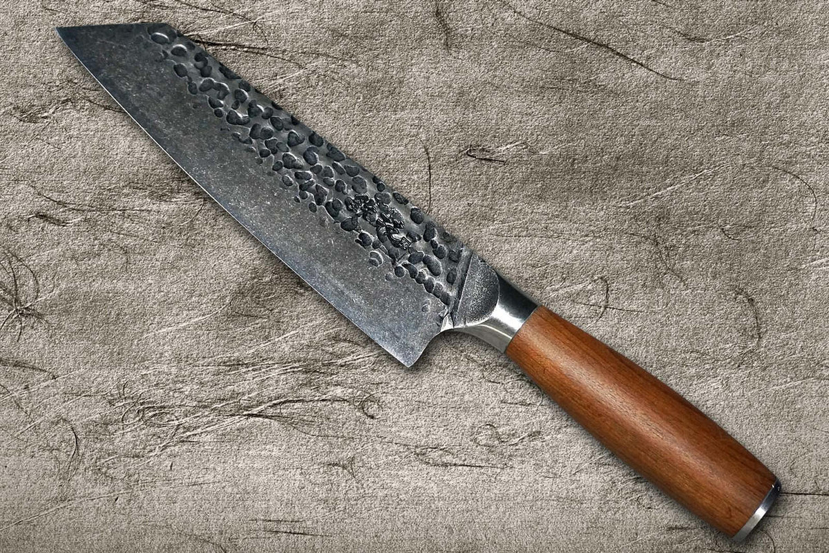 Tetsugi High-Carbon Molybdenum Stainless Hammered Japanese Chef's Bunka Knife 190mm 