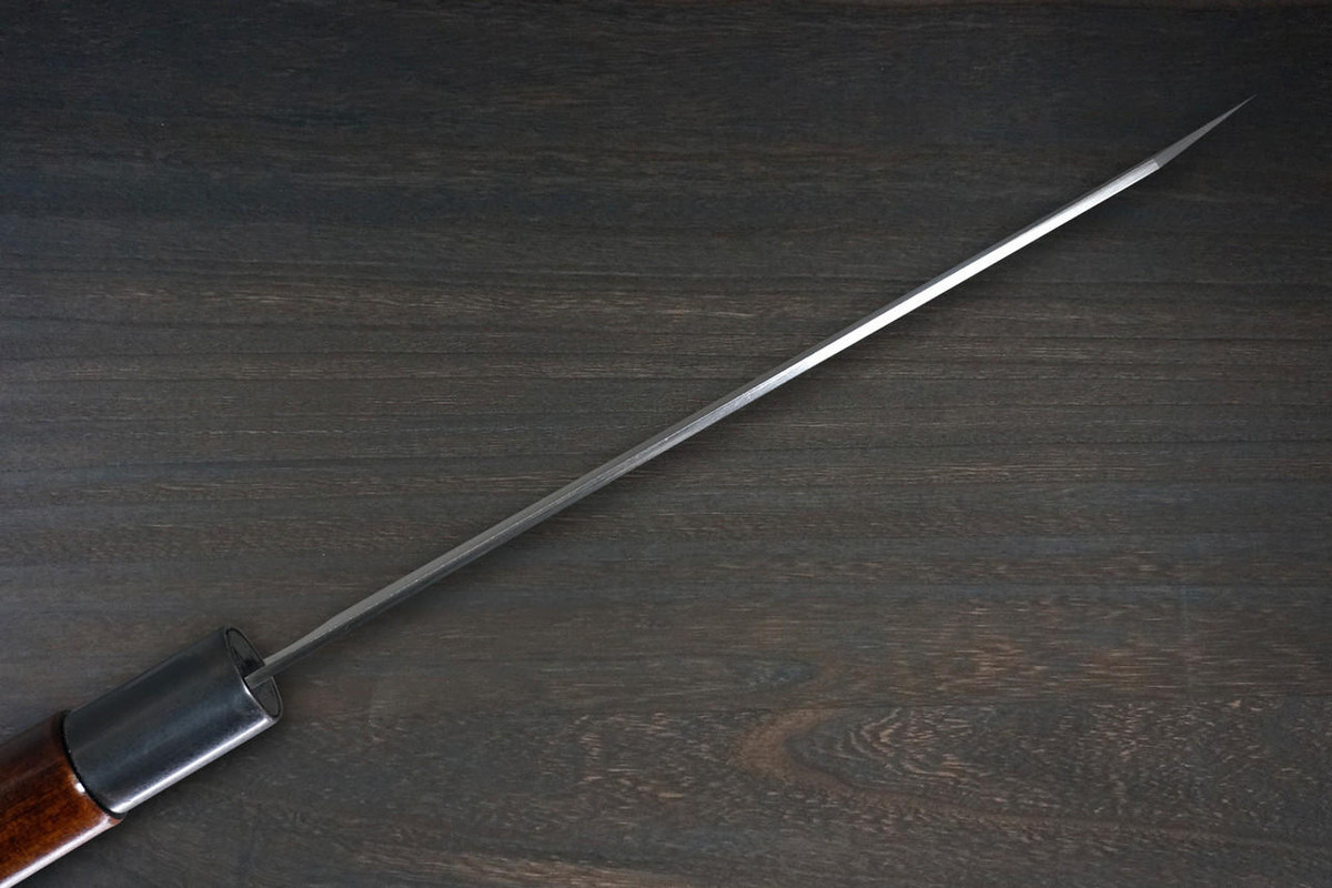 Misuzu VG10 Brass-Urushi  Japanese Chef's Kiritsuke-Gyuto Knife 180mm with Lacquered Magnolia Handle 