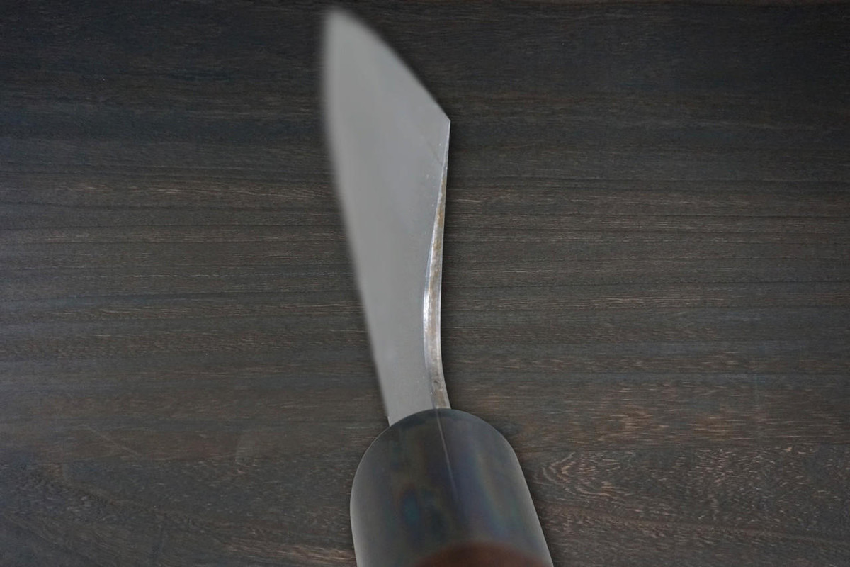 Misuzu VG10 Brass-Urushi  Japanese Chef's Bunka Knife 165mm with Lacquered Magnolia Handle 