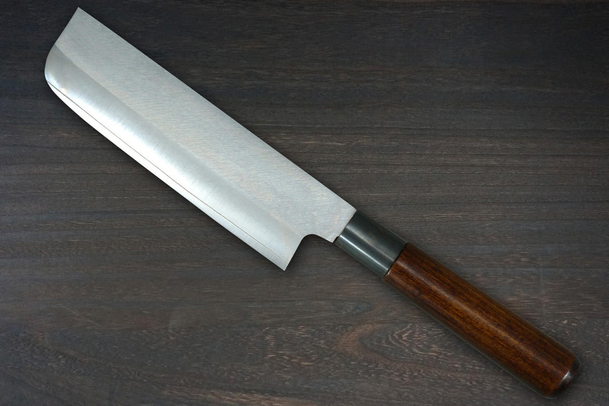 Misuzu VG10 Brass-Urushi  Japanese Chef's Nakiri(Vegetable) 170mm with Lacquered Magnolia Handle 