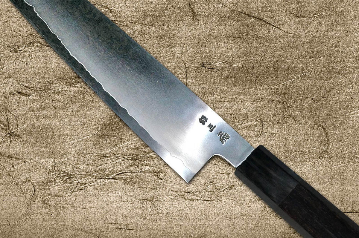 Sakai Takayuki Ginsan Warikomi Ebony Handle Japanese Chef's Gyuto