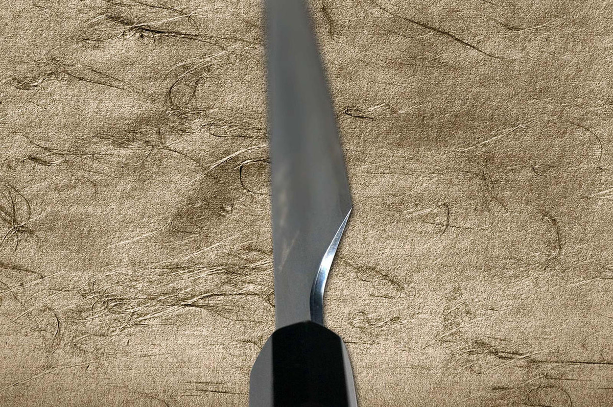Sakai Takayuki Ginsan Warikomi Ebony Handle Japanese Chef's Kengata-Yanagiba(Sashimi) 270mm 