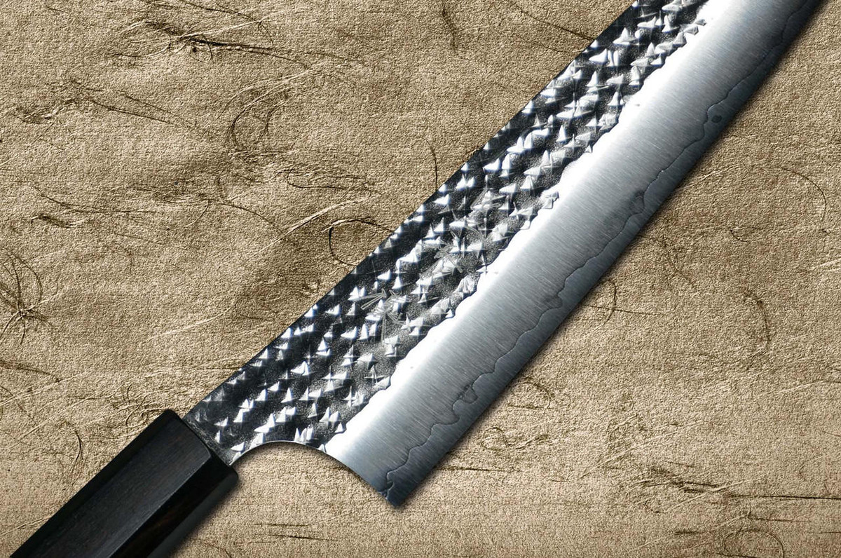 Yu Kurosaki R2(SG2) Hammered SENKO-EI WA EB8N Japanese Chef's Gyuto Knife 240mm with Full Ebony Handle 