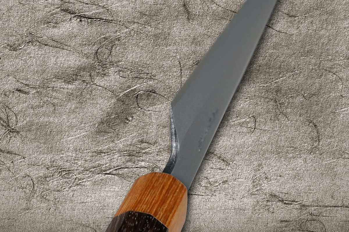 Satoshi Nakagawa Aogami #1 Migaki RS8M Japanese Chef's Slicer(Sujihiki) 270mm with Light-Brown-Ring Octagonal Handle 