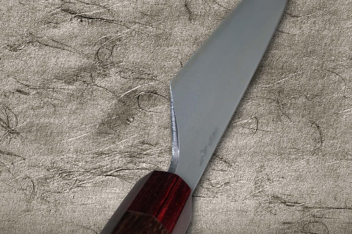 Satoshi Nakagawa Aogami #2 Migaki RS8R Japanese Chef's Gyuto Knife 240mm with Red-Ring Octagonal Handle 