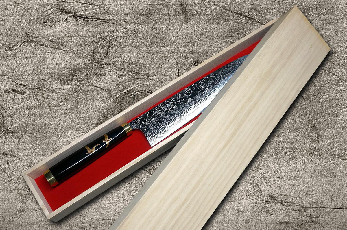 佐治武士Makie-Art R2（SG2） 镜面大马士革日本厨师行头刀270毫米，带