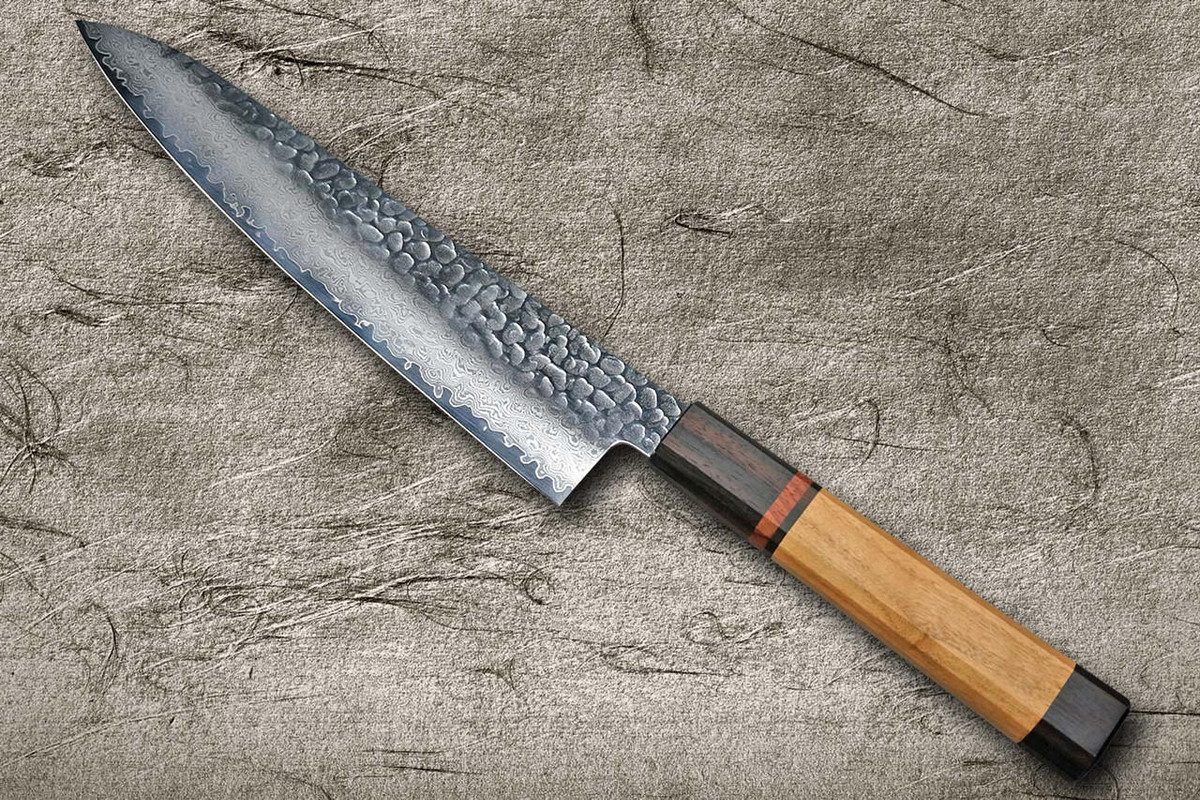 Sakai Takayuki 33-Layer VG10 Damascus Yamazakura Chef's Gyuto Knife 210mm with Dodecagonal Mountain Cherry Handle 
