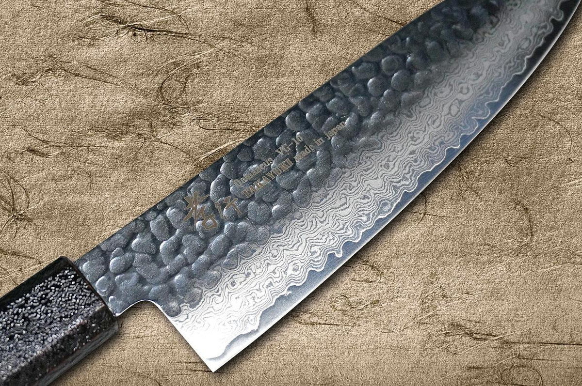 Sakai Takayuki 33-Layer VG10 Damascus RIO Chef's Santoku Knife 170mm with Japanese Lacquered Handle [Red] 