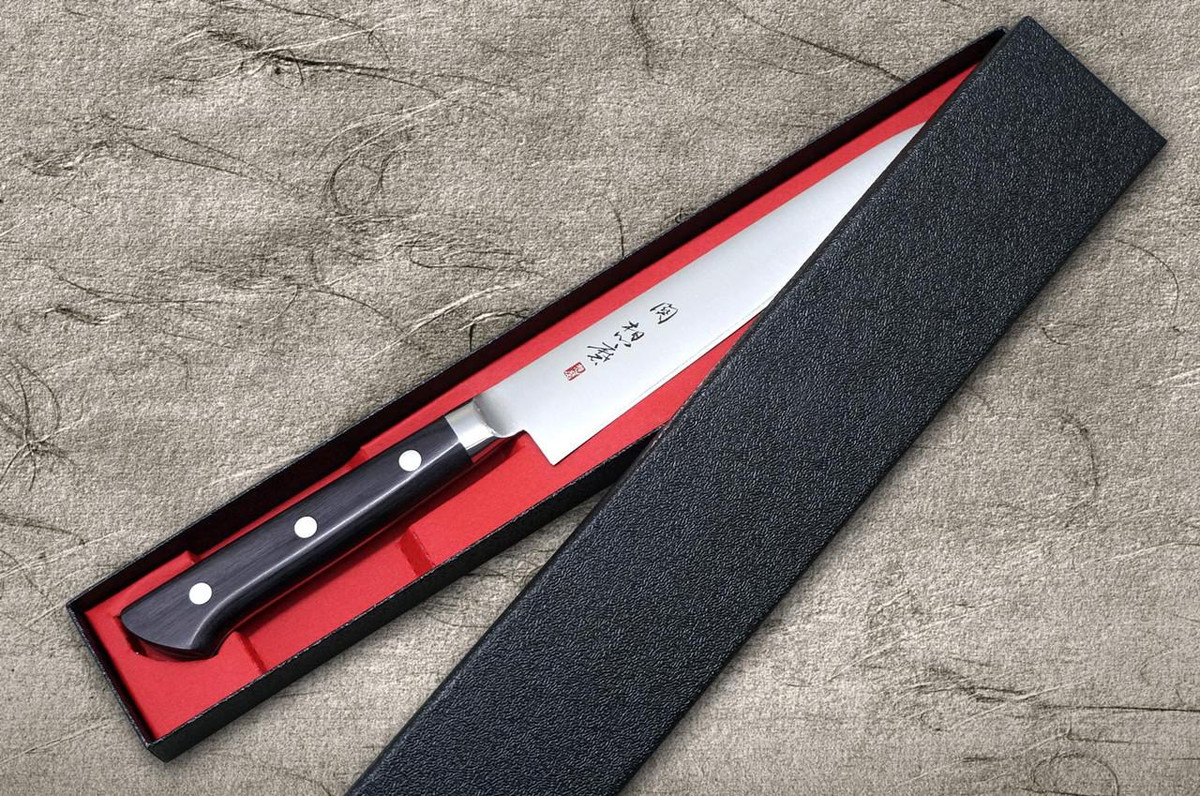 Fujiwara Kanefusa (SOUMA) Mo-Stainless Japanese Chef's Petty Knife(Utility) 150mm 