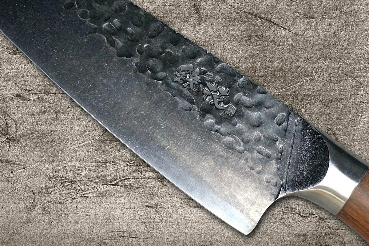 铁杉高碳钼不锈钢锤纹日本厨师三德刀165毫米| 日本刀具