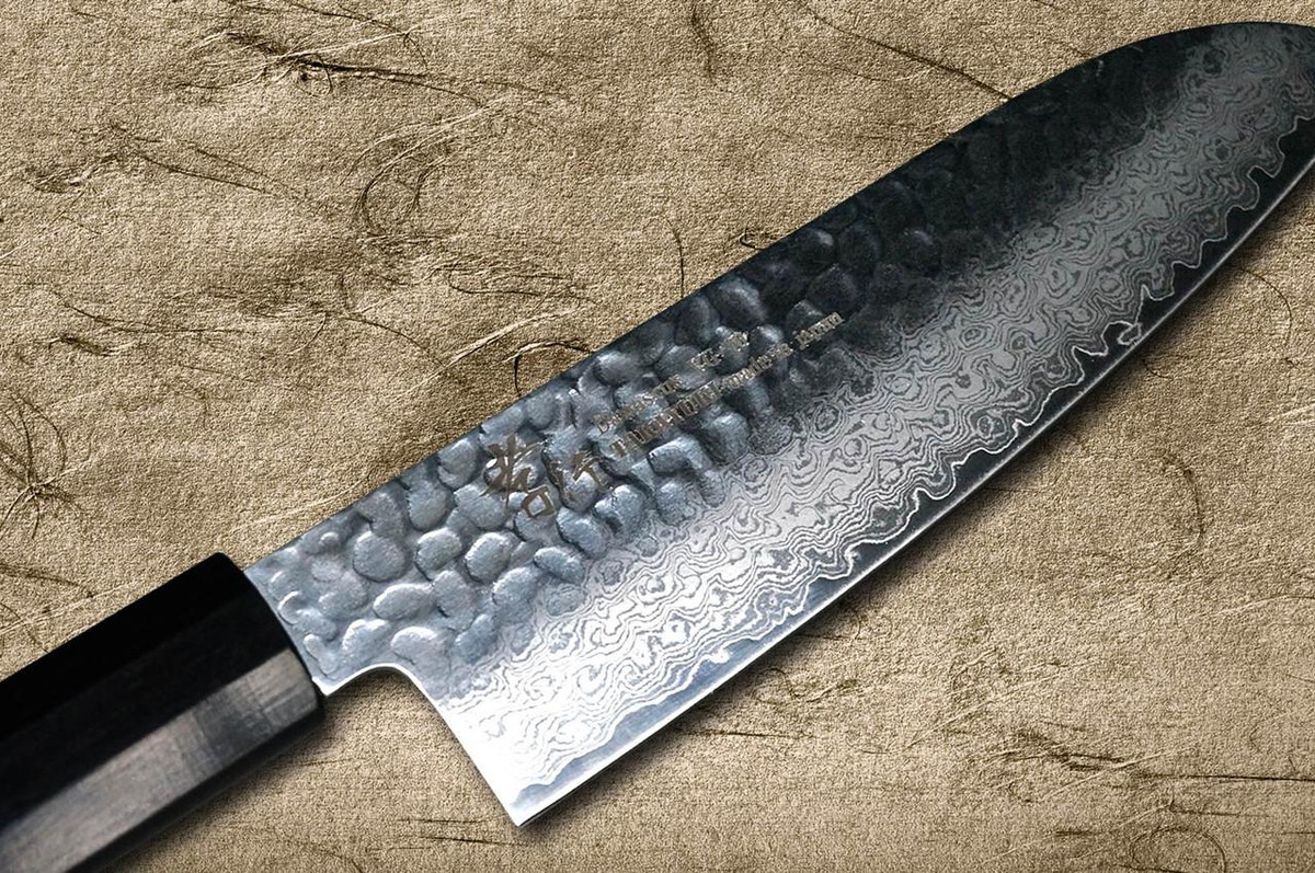 Sakai Takayuki 33-Layer VG10 Damascus Ebony Chef's Santoku Knife