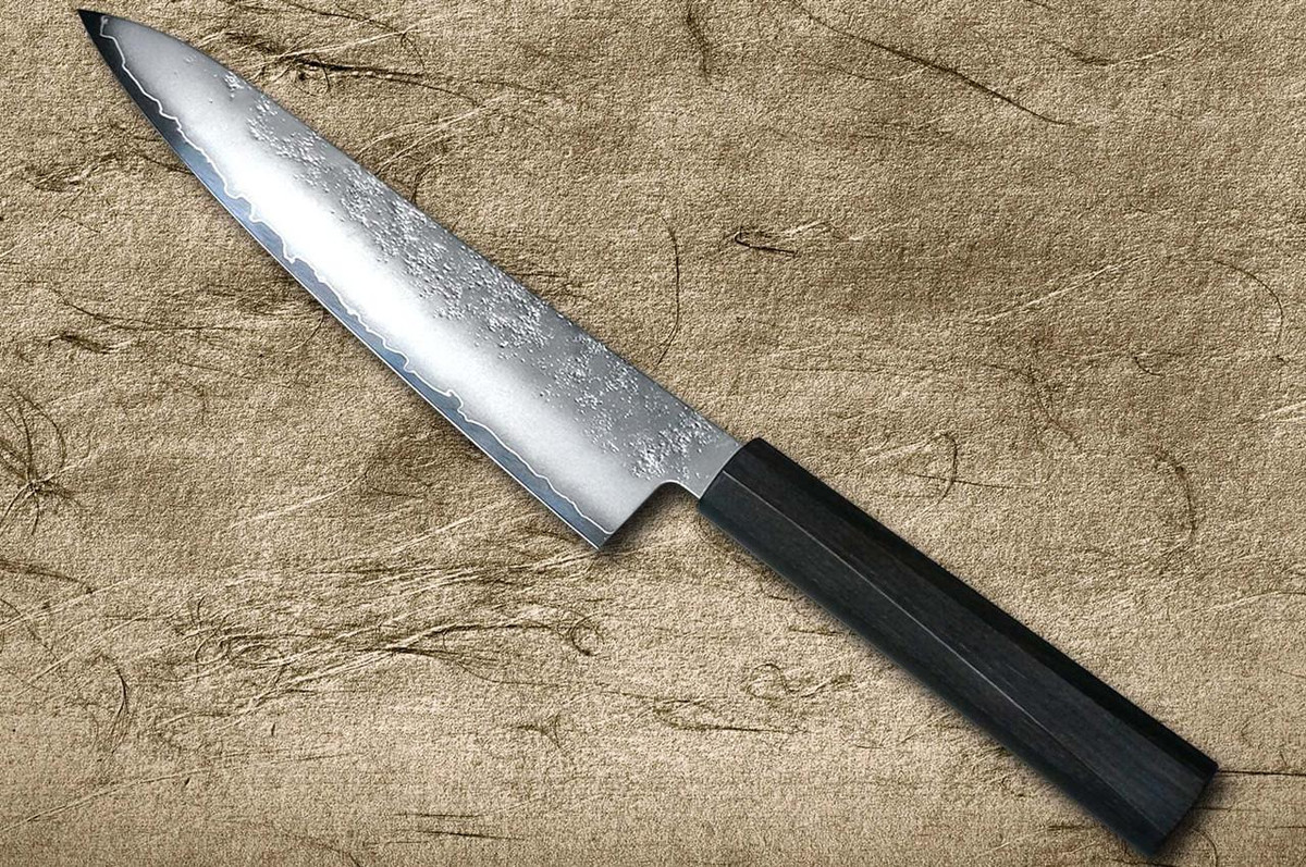 Sakai Takayuki VG10 Nashiji WA Japanese Chef's Gyuto Knife 210mm with Full Ebony Handle 