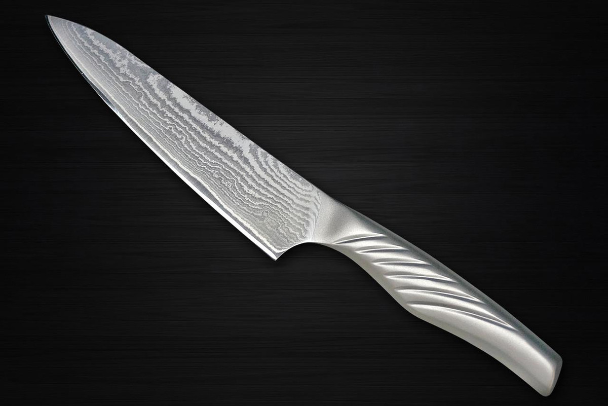 Shimomura UN-RYU Damascus STL Japanese Chef's Santoku Knife 160mm