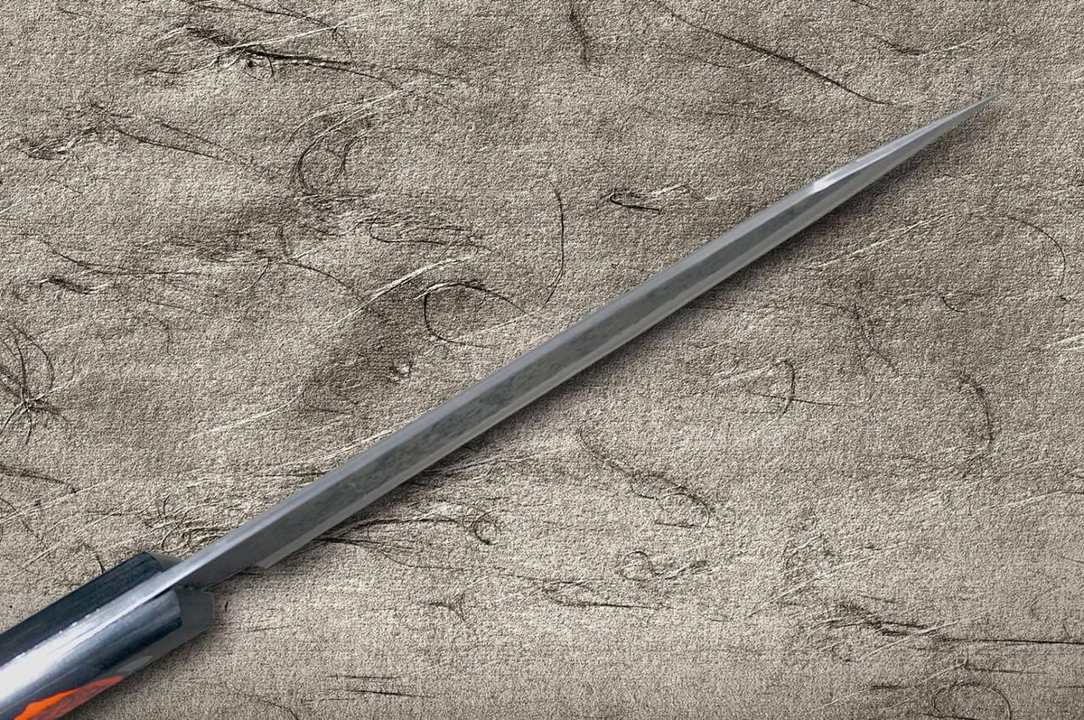 Shigeki Tanaka Aogami No.2 Kurouchi TEKKA CLW Japanese Chef's Kritsuke-Petty Knife(Utility) 120mm with Black Pakka Wood Handle 